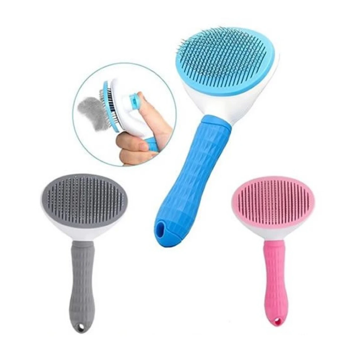 Madpet Oval Lüks Basmalı Kedi ve Köpek Tarağı
