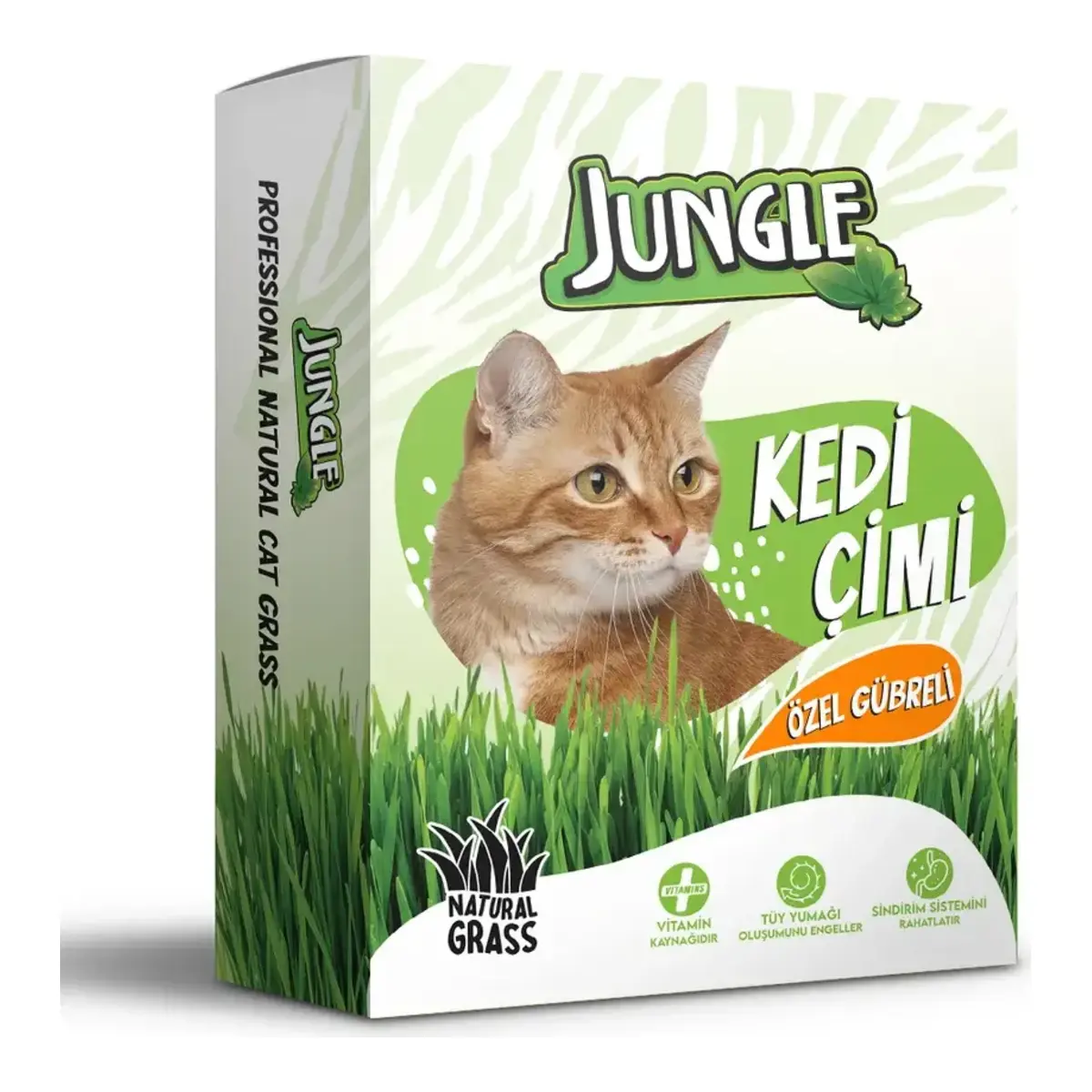 Jungle Özel Gübreli Fileli Kedi Çimi 14 × 14 cm