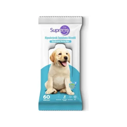 Supreme Dog Hipoalerjenik Temizleme Mendili 60'lı
