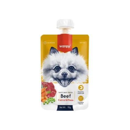 Wanpy Taze Sığır Etli&Havuçlu Köpek Et Ezmesi 90 gr