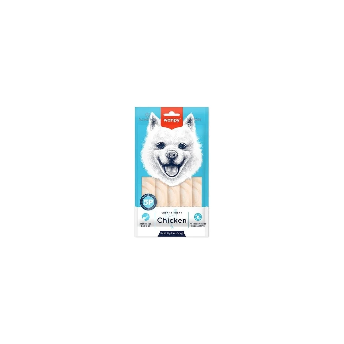 Wanpy Köpek Ödül Maması Tavuklu 5x14 Gr