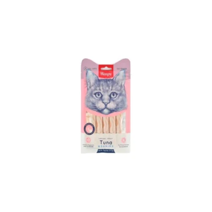 Wanpy Ton Balığı ve Karidesli Sıvı Kedi Ödül Maması 5x14 Gr Tüm Yaş Kedi İçin Lezzetli Ödül