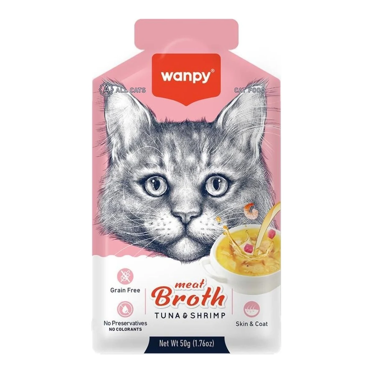 Wanpy Kediler Için Karidesli Ton Balığı Eti Çorbası 50G - Görsel 2