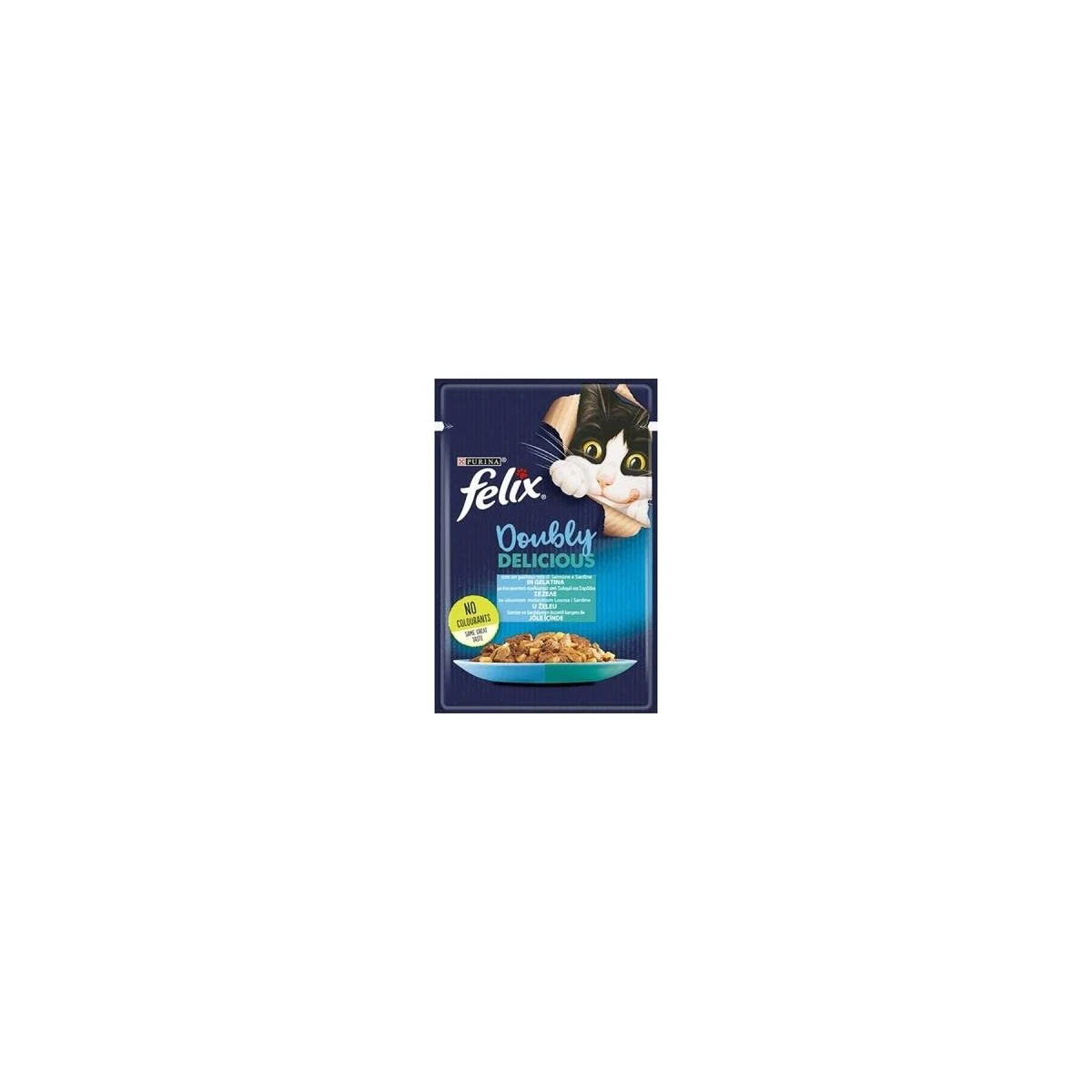 Pouch Çifte Lezzet Somonlu ve Sardalyalı Yetişkin Kedi Konservesi 85 gr