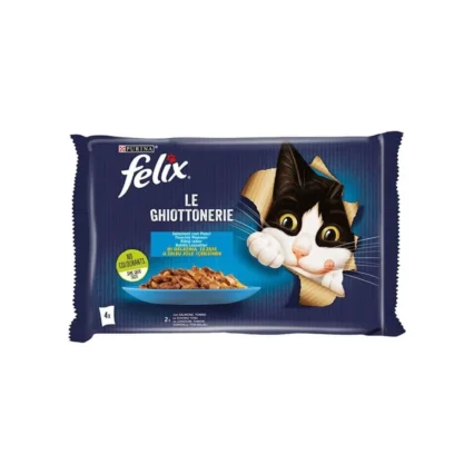 Felix 4x85 g Somonlu ve Ton Balıklı Yetişkin Kedi Yaş Maması Ekonomik Paket Macaristan Menşeli