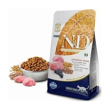 N&d Ancestral Grain Kuzulu Yaban Mersinli Düşük Tahıllı Yetişkin Kedi Maması 1,5 kg