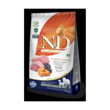 N&D Nd Pumpkin Kuzu Etli Adult Med.Maxi Tahılsız Köpek Maması - 2.5 K
