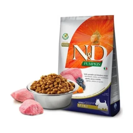 N&d Pumpkin Balkabaklı Kuzulu Yaban Mersinli Küçük Irk Tahılsız Yetişkin Köpek Maması 7 kg