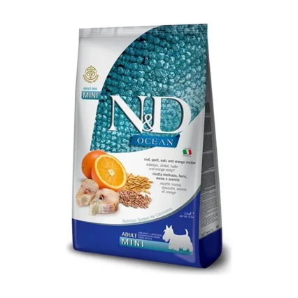 N&D Nd Ocean M.Balığı Adult Mini Düşük Tahıllı Köpek Maması - 2.5 Kg