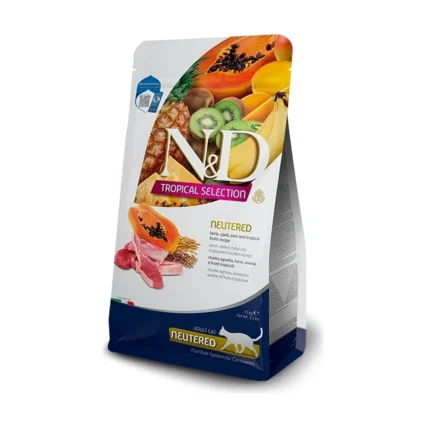 N&D Tropical Selection Kuzu Etli Kısırlaştırılmış Yetişkin Kedi Maması 1,5 Kg | Neutered Lamb, Spelt, Oats & Tropical Fruits Feline