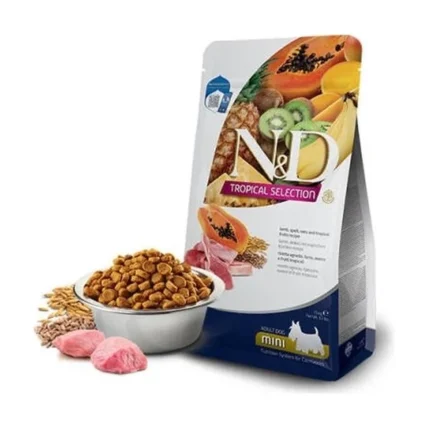 N&d Tropical Selection Kuzu Etli ve Tropikal Meyveli Mini Irk Yetişkin Köpek Maması 5 kg