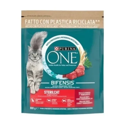 Purina ONE Sığır Etli Kısırlaştırılmış Yetişkin Kedi Maması 800 g