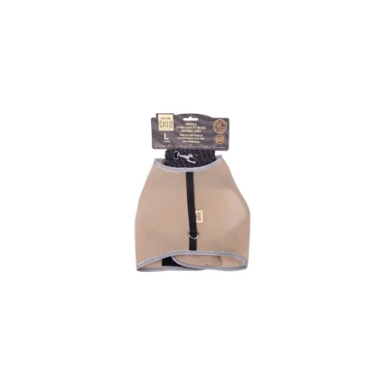 Cattie Havalı Dokuma Kedi Göğüs ve Gezdirme Takımı Large Bej 1.5x