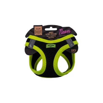 Doggie Havalı Dokuma Neon Serisi Küçük Irk Göğüs Tasması Sarı 2XS-26-30CM