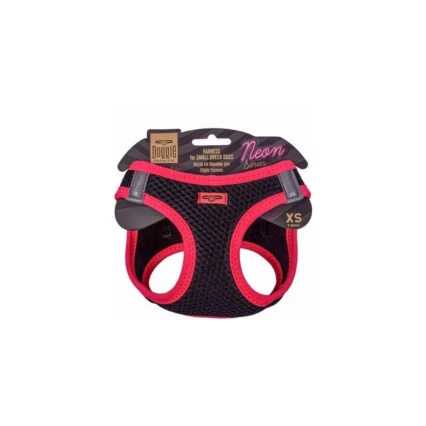 Doggie Havalı Dokuma Neon Göğüs Tasması Pembe XS 30-34 cm