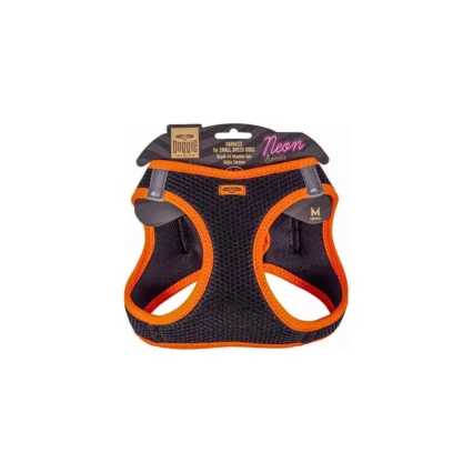 Doggie Havalı Dokuma Neon Serisi Küçük Irk Göğüs Tasması M Beden Turuncu 38-44 cm