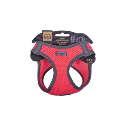 Doggie Havalı Dokuma Reflektör Serisi Küçük Irk Göğüs Tasması Pembe 2XS-26-30CM