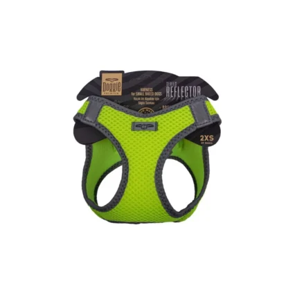 Doggie Havalı Dokuma Reflektör Serisi Küçük Irk Göğüs Tasması Sarı 2XS-26-30CM