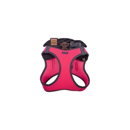 Doggie Havalı Dokuma Reflektör Serisi Küçük Irk Göğüs Tasması Pembe M-38-44CM
