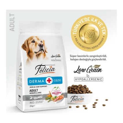 Felicia 3 Kg Yetişkin Somonlu M/Large Az Tahıllı Breed HypoAllerg