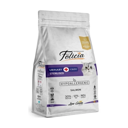 Felicia 2 Kg Sterilised Somonlu Az Tahıllı HypoAllergenic Kedi Ma