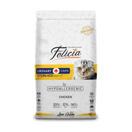 Felicia Az Tahıllı Sterilised Tavuklu Hypoallergenic Kedi Maması 2 kg