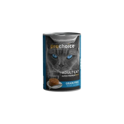 Pro Choice Sardalya ve Hamsili Tahılsız Pate Yetişkin Kedi Konservesi 400 Gr