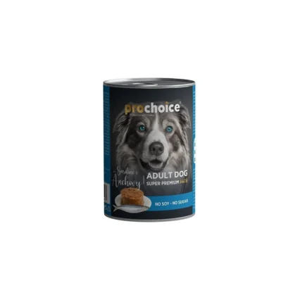 Pro Choice Sardalya Ve Hamsi Etli Şekersiz Ezme Yetişkin Köpek Konservesi 400gr