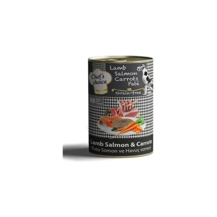 Chefs Choice Kuzu Somon Havuçlu Tahılsız Köpek Yaş Maması 400 gr
