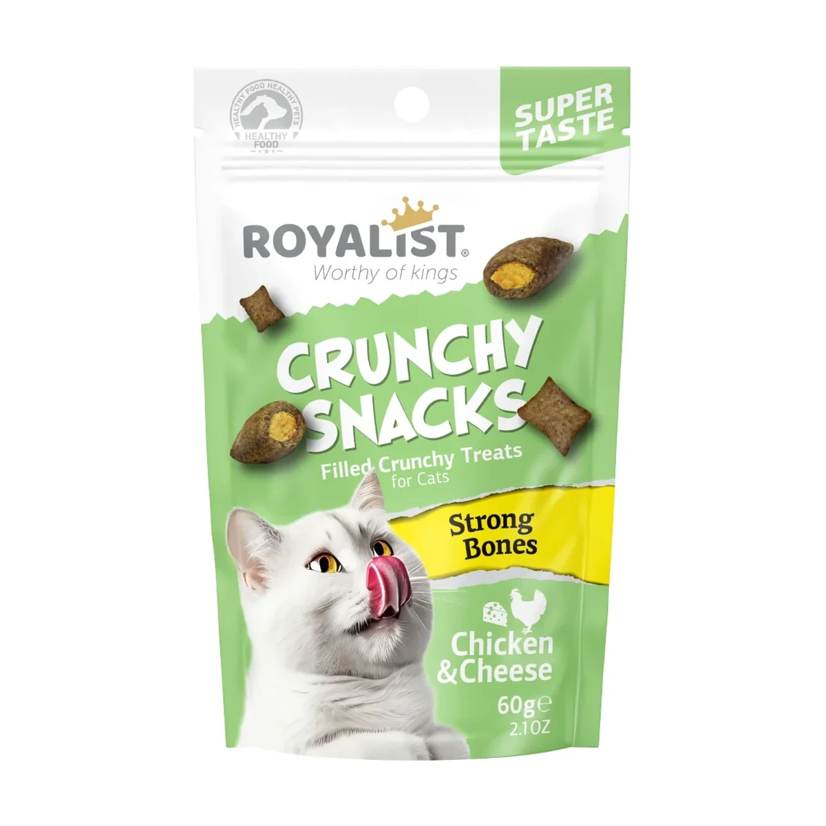 Royalist Crunchy Snacks Chicken & Cheese Strong Bones 60 gr