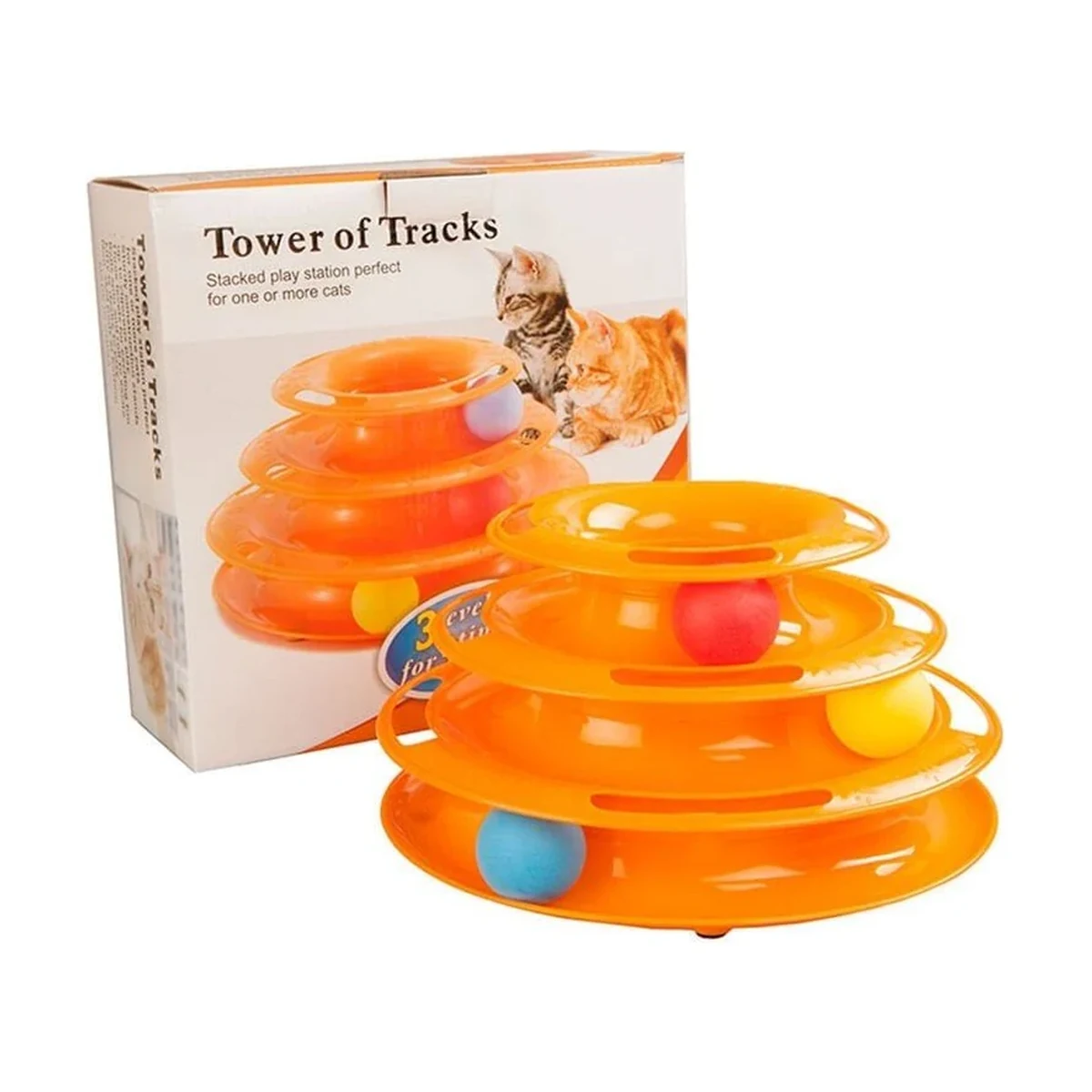 Tower of Tracks Üç Katlı Kedi Oyuncağı