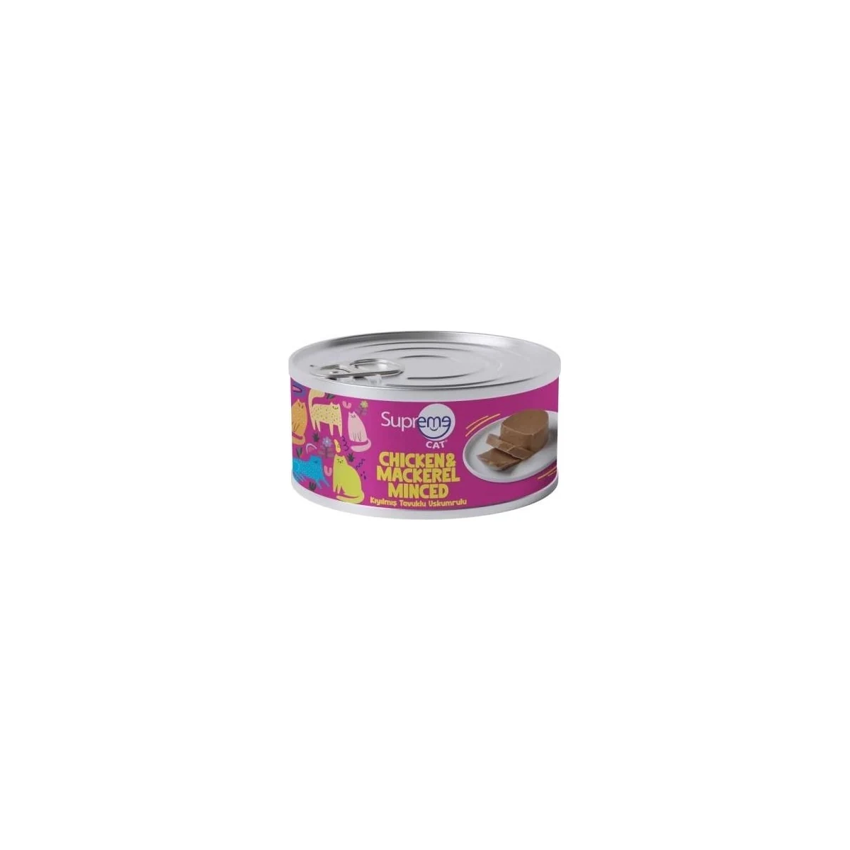 Supreme Cat Kıyılmış Tavuk ve Uskumru Kedi Konservesi 85 gr.