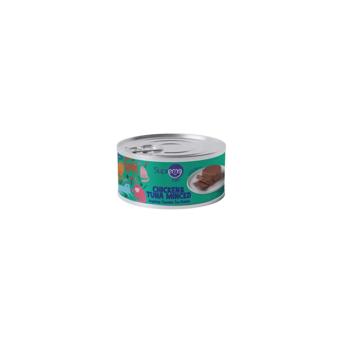 Supreme Cat Kıyılmış Tavuk ve Ton Balıklı Kedi Konservesi 85 gr.