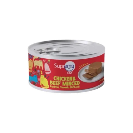 Supreme Kıyılmış Tavuklu Biftekli Konserve Mama 85 gr.