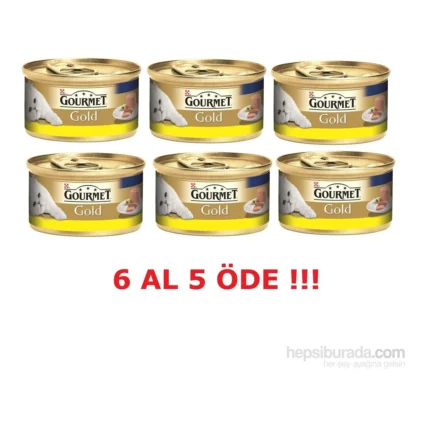 Pro Plan Purina Gourmet Gold Kıyılmış Tavuklu 85 Gr 6 Al 5 Öde! Premium Kalite Kedi Konservesi